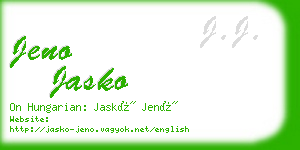 jeno jasko business card